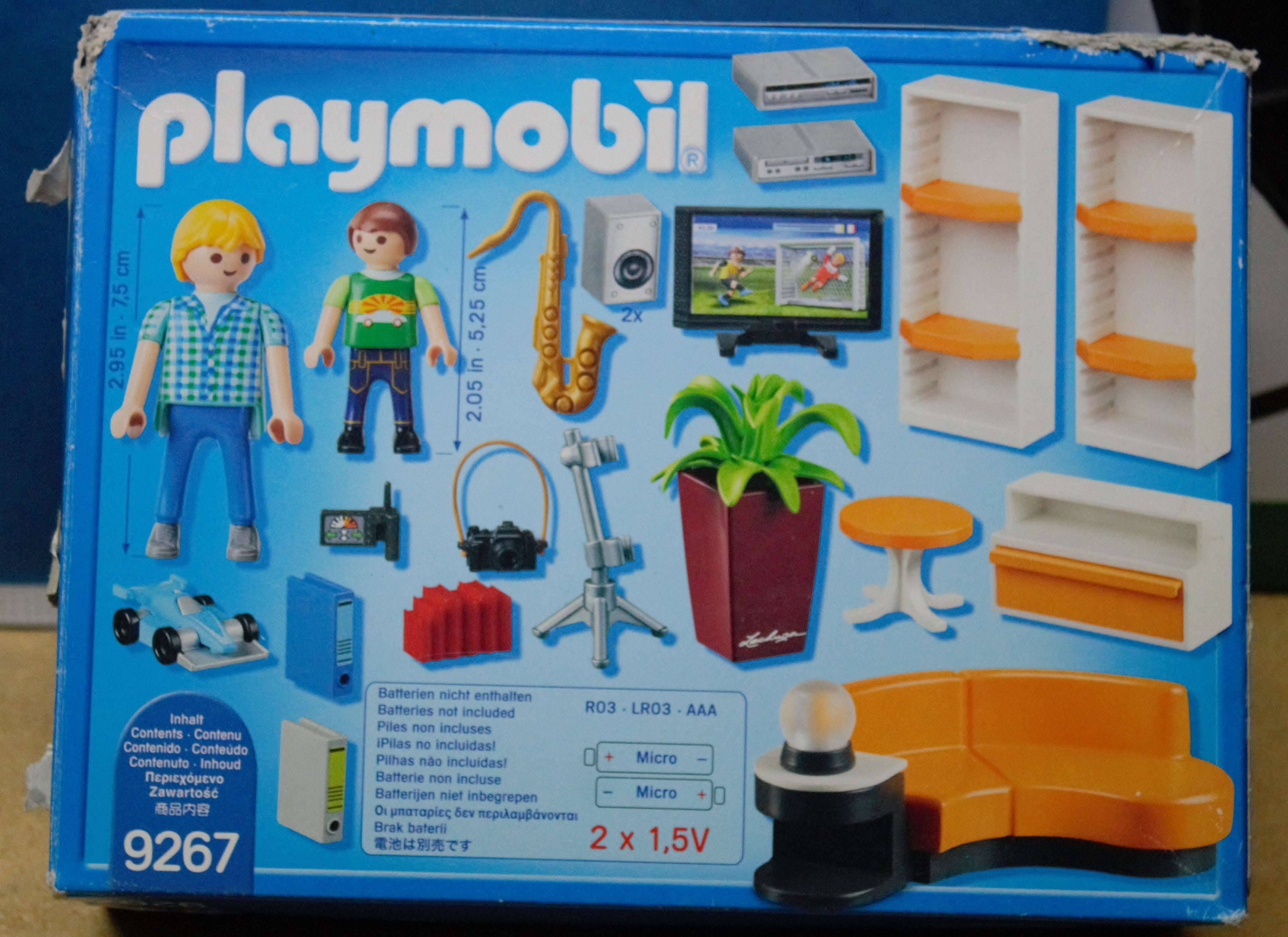 Playmobil 9267 City Life Wohnzimmer mit Lichteffekt – Mit OVP (Karton beschädigt)